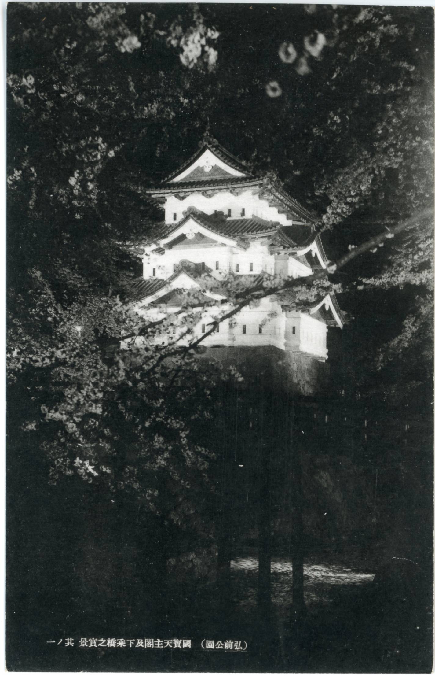 絵ハガキ(日本一桜の名所 弘前公園絵葉書)